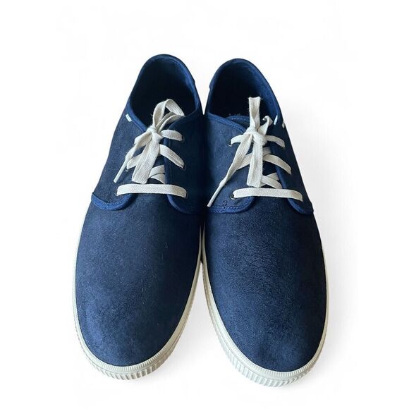 TOMS Men Carlo Casual Lace Up Sneakers Navy GenuineSuede, US 11.5/ EUR 44.5 - Picture 1 of 8